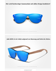 BAMBOO™ - 2024 Designer Sonnenbrille Handgefertigt aus Edlem Naturholz