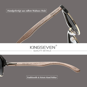 KINGSEVEN™ - 2024 Bamboo Designer Sonnenbrille Handgefertigt aus Edlem Naturholz