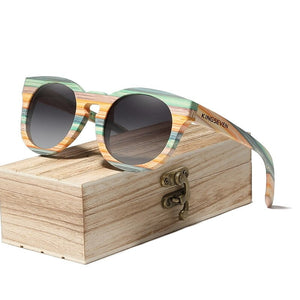 BAMBOO™ - 2024 3553 Fashion Sonnenbrille Handgefertigt aus Edlem Naturholz