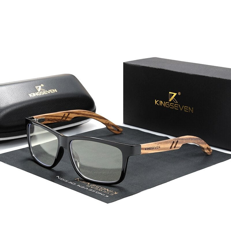 BAMBOO™ - 2024 7477 Bluelight Designer Sonnenbrille Handgefertigt aus Edlem Naturholz