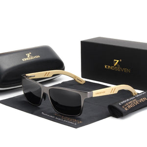 BAMBOO™ - 2024 Designer Sonnenbrille Handgefertigt aus Edlem Naturholz