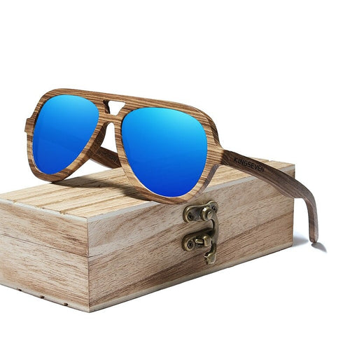 BAMBOO™ - 2024 N80071 Designer Sonnenbrille Handgefertigt aus Edlem Natur Holz