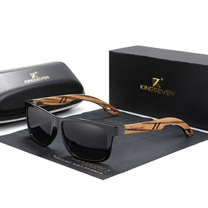 BAMBOO™ - 2024 7477 Bluelight Designer Sonnenbrille Handgefertigt aus Edlem Naturholz