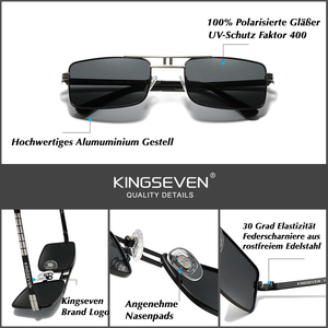 Kopie von KINGSEVEN™ - 2024 7661 Vintage Designer Sonnenbrille Polarisierte Gläser