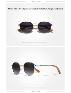 BAMBOO™ - 2024 7363 Designer Sonnenbrille Handgefertigt aus Edlem Naturholz