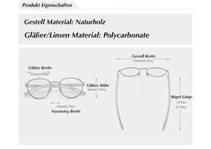 BAMBOO™ - 2024 7363 Designer Sonnenbrille Handgefertigt aus Edlem Naturholz