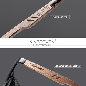 BAMBOO™ - 2024 7477 Bluelight Designer Sonnenbrille Handgefertigt aus Edlem Naturholz