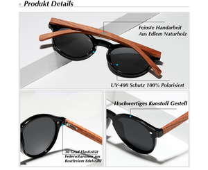 BAMBOO™ - 2024 Designer Sonnenbrille Handgefertigt aus Edlem Naturholz