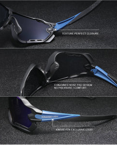 Kingseven ™ 2024 Premium Sport/Fahrradbrille 100% Polarisiert maximale Klarheit, Komfort und Schutz