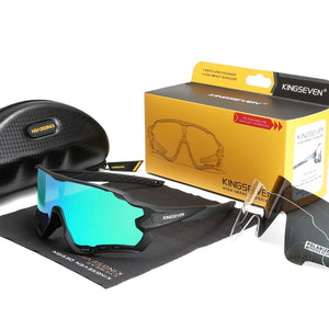 Kingseven ™ 2024 Premium Sport/Fahrradbrille 100% Polarisiert maximale Klarheit, Komfort und Schutz