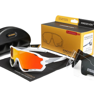 Kingseven ™ 2024 Premium Sport/Fahrradbrille 100% Polarisiert maximale Klarheit, Komfort und Schutz