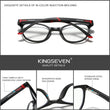 Laden Sie das Bild in den Galerie-Viewer, KINGSEVEN™ - 2024 9009A Titanium Blau Licht Blocker Transparent Brille