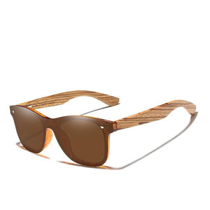 BAMBOO™ - 2024 Handgemachte Herren/Damen Sonnenbrille aus Zebra Naturholz